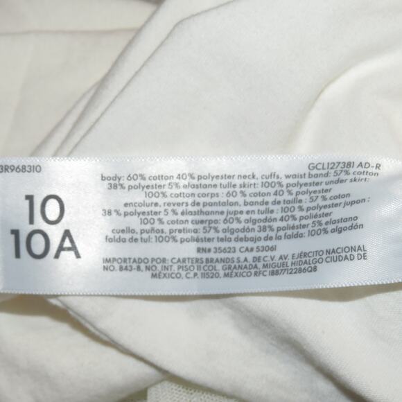 Carter’s Gray Sweatshirt Star Tulle Girls Dress - Picture 6 of 7